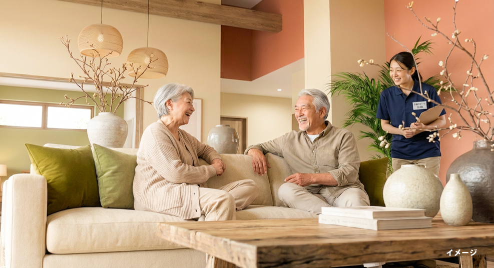 サービス付き高齢者向き住宅、ラウンジカフェスペースでのひと時